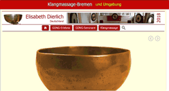 Desktop Screenshot of klangmassage-bremen.de